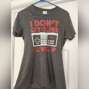 NWOT Nintendo I Don't Get Older I Level Up Tee Ladies M